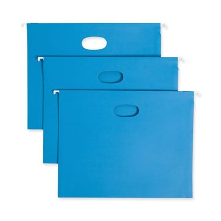 Smead Smead, HANGING POCKETS WITH FULL-HEIGHT GUSSET, LETTER SIZE, 1/5-CUT TAB, SKY BLUE, 25PK 64270